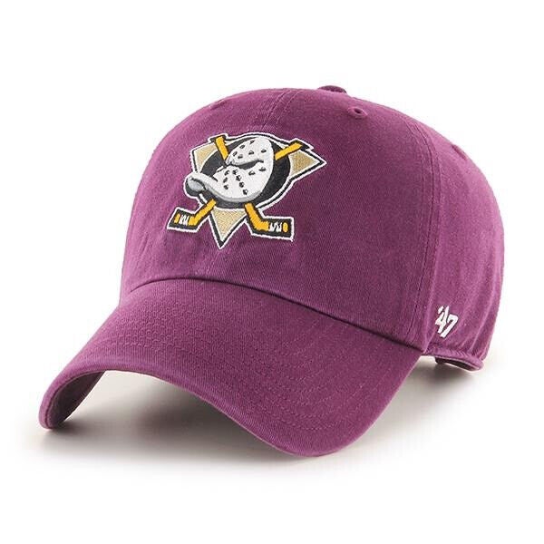 Mitchell & Ness Men's Mighty Ducks Basic Team Color Black Snapback Hat