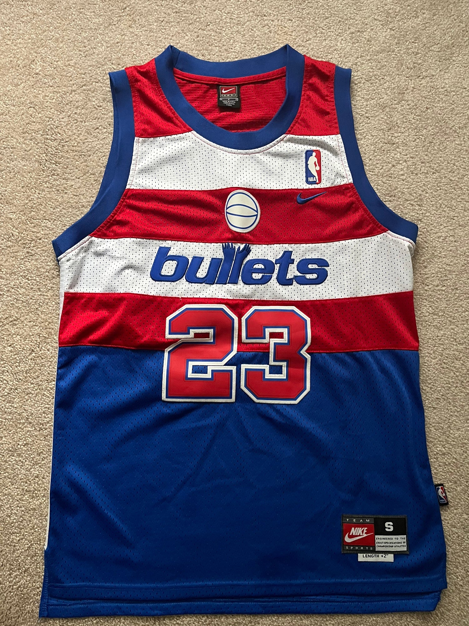 Michael Jordan Signed Washington Bullets Throwback Jersey