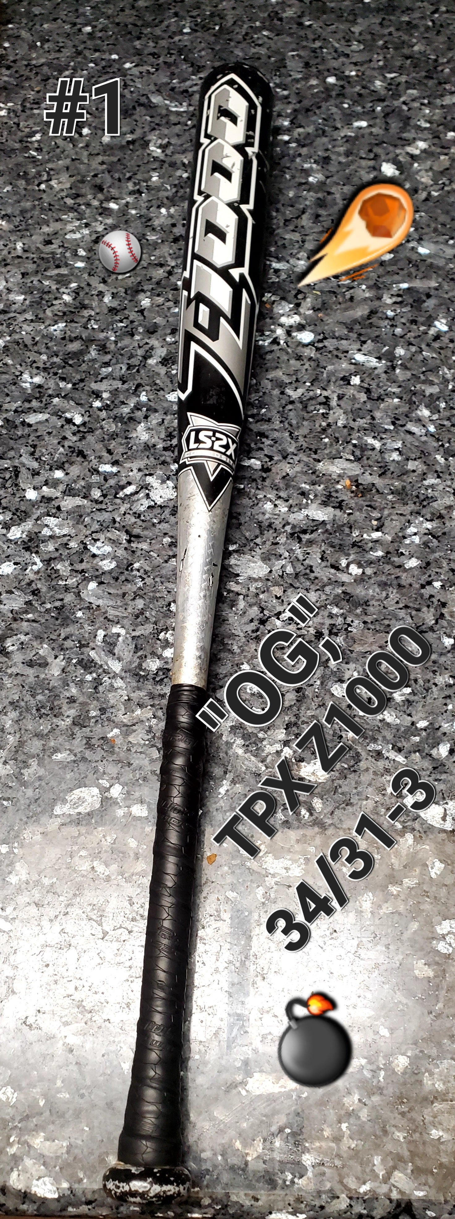 BEST EVER #1 2012 LOUISVILLE SLUGGER TPX Z1000 BAT (-3) 31 oz 34