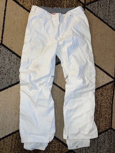 White Used Adult Unisex Burton DryRide Snow Pants