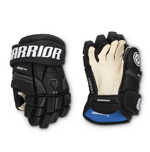 New $119 Warrior QRE Snipe Pro Covert Senior Black Ice hockey gloves Black 13"