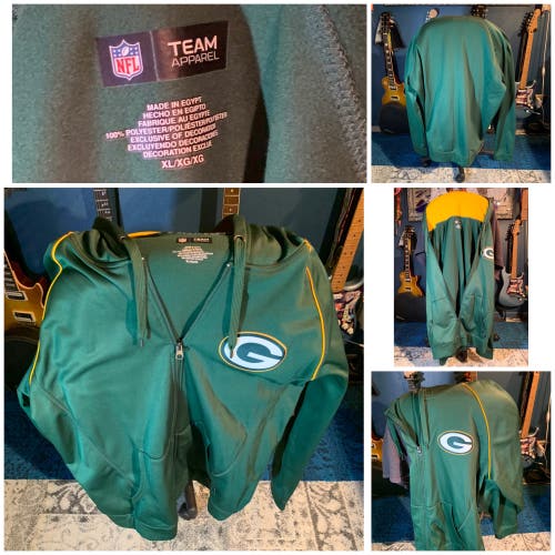 Green Bay Packer NFL Green Hoodie Jacket xl