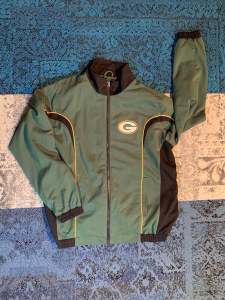 Green Bay Packers Nike Sideline Coaches Half-Zip Jacket - White/Green