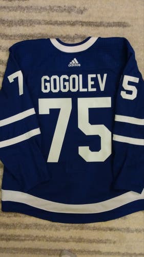 Toronto Maple Leafs Pavel Gogolev #75 pre-season worn jersey