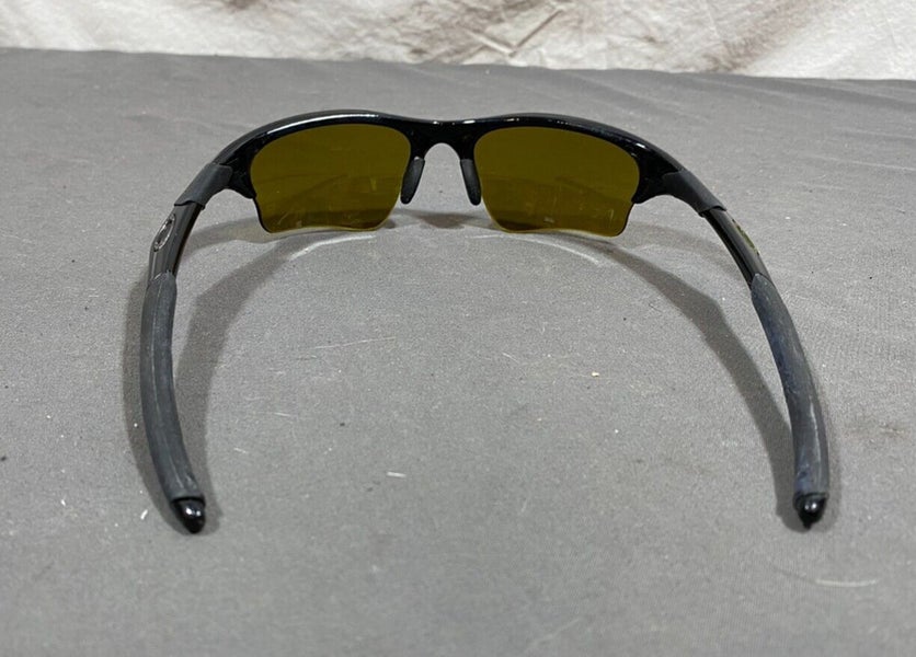 Oakley Half Jacket  Sunglasses Black Frame Amber Polarized & Gray Lenses  Case | SidelineSwap