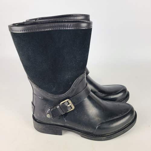 UGG Sivada Women's Black Boots Suede Waterproof 1014457 Size: 6