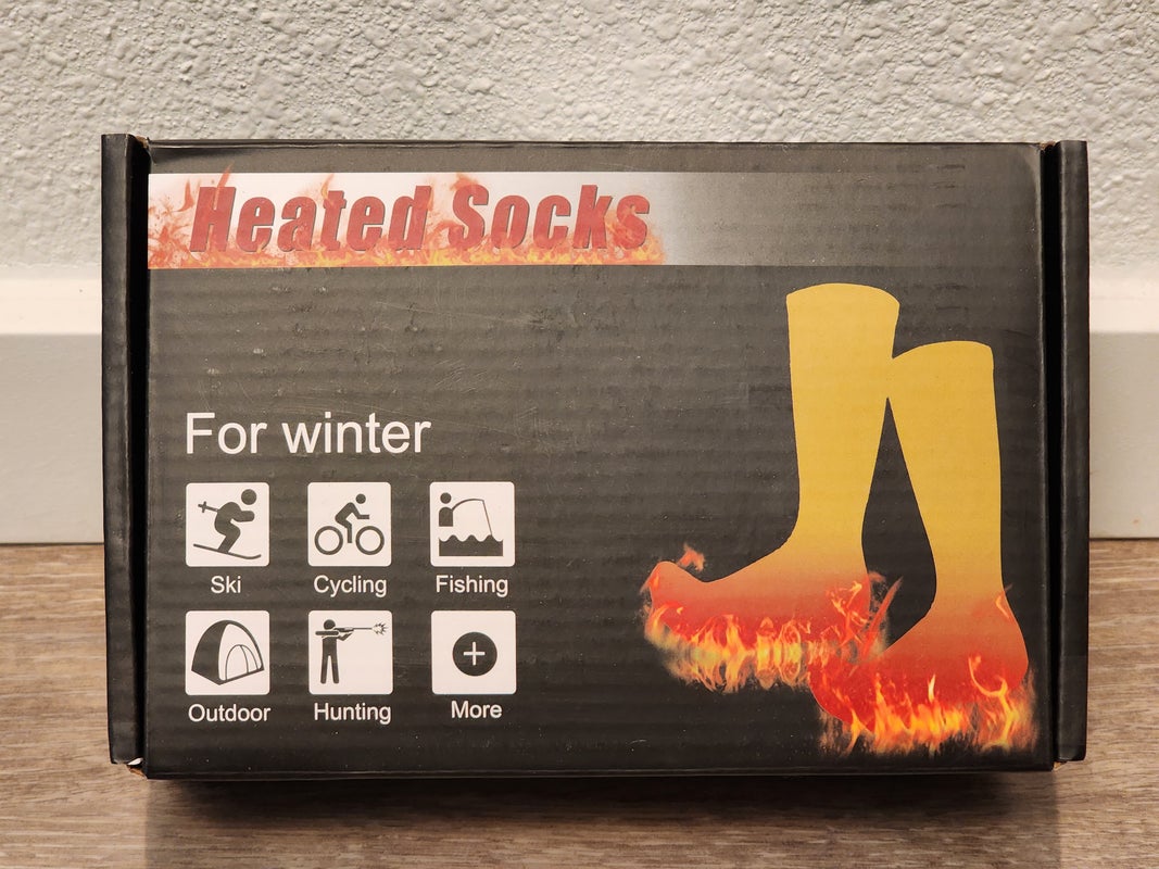 Hotronic Electric Heated Ski / winter Socks - Black New Adult Unisex Medium/Large Socks