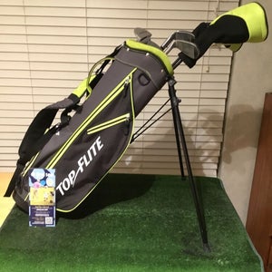 Top Flite Juniors Full Set (Driver, Hybrid, 7&9 Irons, PW, Putter) & Stand Bag