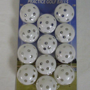 On Course Perforated Practice Golf Balls (12pk) Plastic Golf Ball NEW