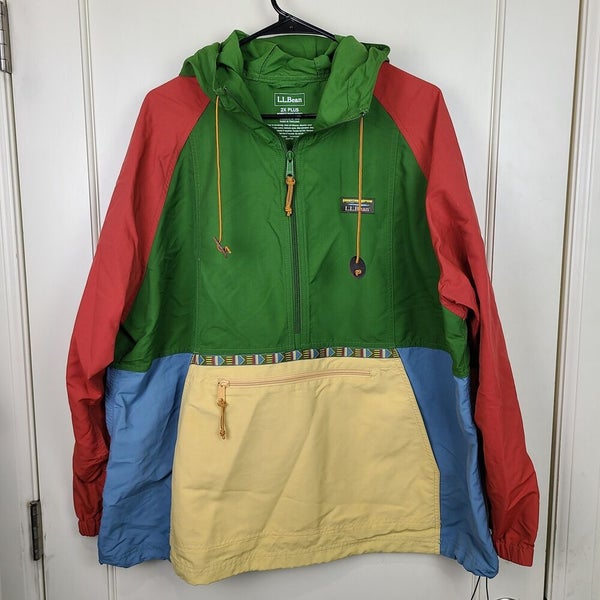 L.L. Bean Women's Mountain Classic Anorak Multi Hooded Pullover Jacket