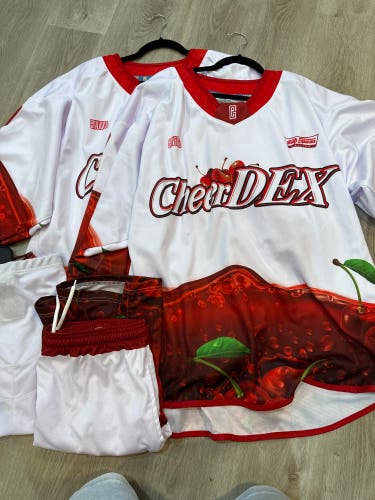 Cheer wine themed hockey jerseys 2 jerseys socks and pant shells