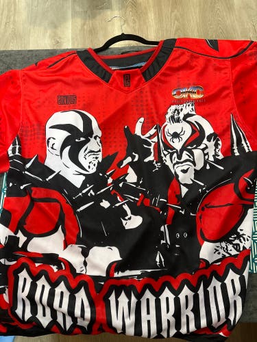 Road Warriors 90s Wrestling themed hockey jersey
