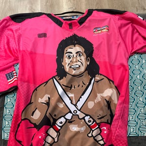 Brutus the Barber Beefcake 90s Wrestling themed hockey jersey