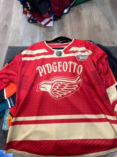 Pidgeotto Pokémon x Detriot Red Wings themed hockey jersey