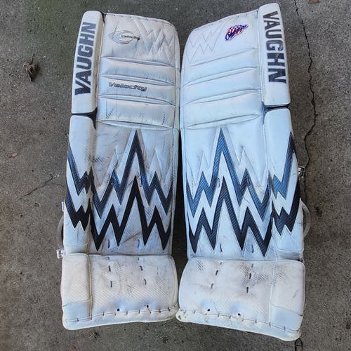 Used 34" Vaughn Velocity V3 Goalie Leg Pads