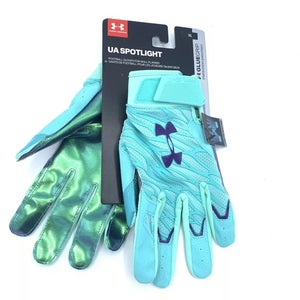 UA UNDER ARMOUR SPOTLIGHT LE ADULT XL RECEIVER FOOTBALL GLOVES NWT 1351540-482