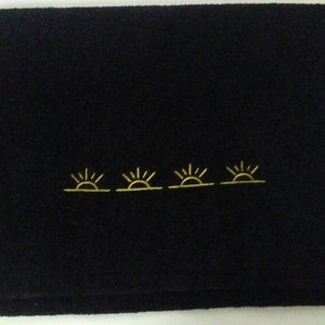 TP Mills Sunrise Towel (Black, 42" x 17", AME) Golf NEW