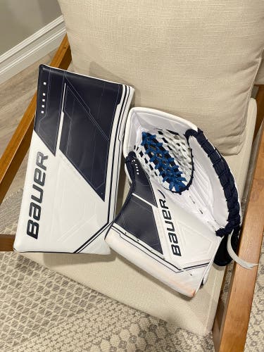 New Bauer Supreme Mach Goalie Glove And Blocker