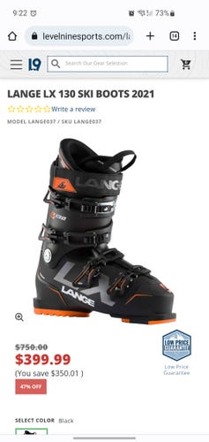 Men's Used Lange All Mountain LX 130 Ski Boots