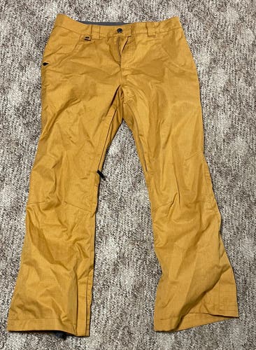 Bonfire Mens Khaki/Gold Snowboard/Ski Pants Size Large