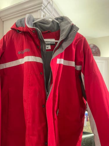 Red Used Men's Columbia Jacket Coat Ski Snowboard