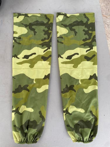 SP Pro Stock Green Camo Military Shin Pad Game Socks 3576