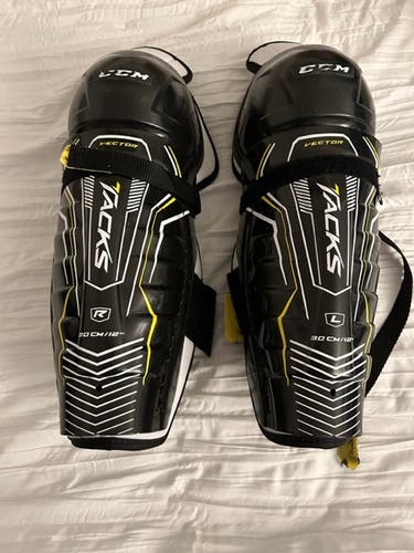 Used CCM Tacks Vector Shin Pads 12 inches Very good condition