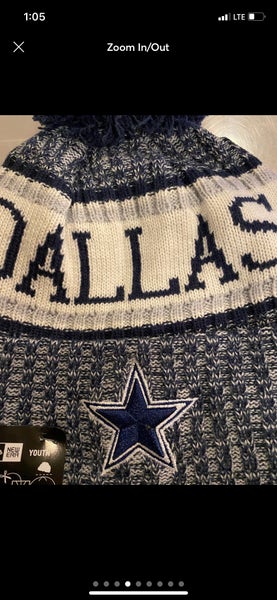 Dallas Cowboys Pom Winter Hat Youth size