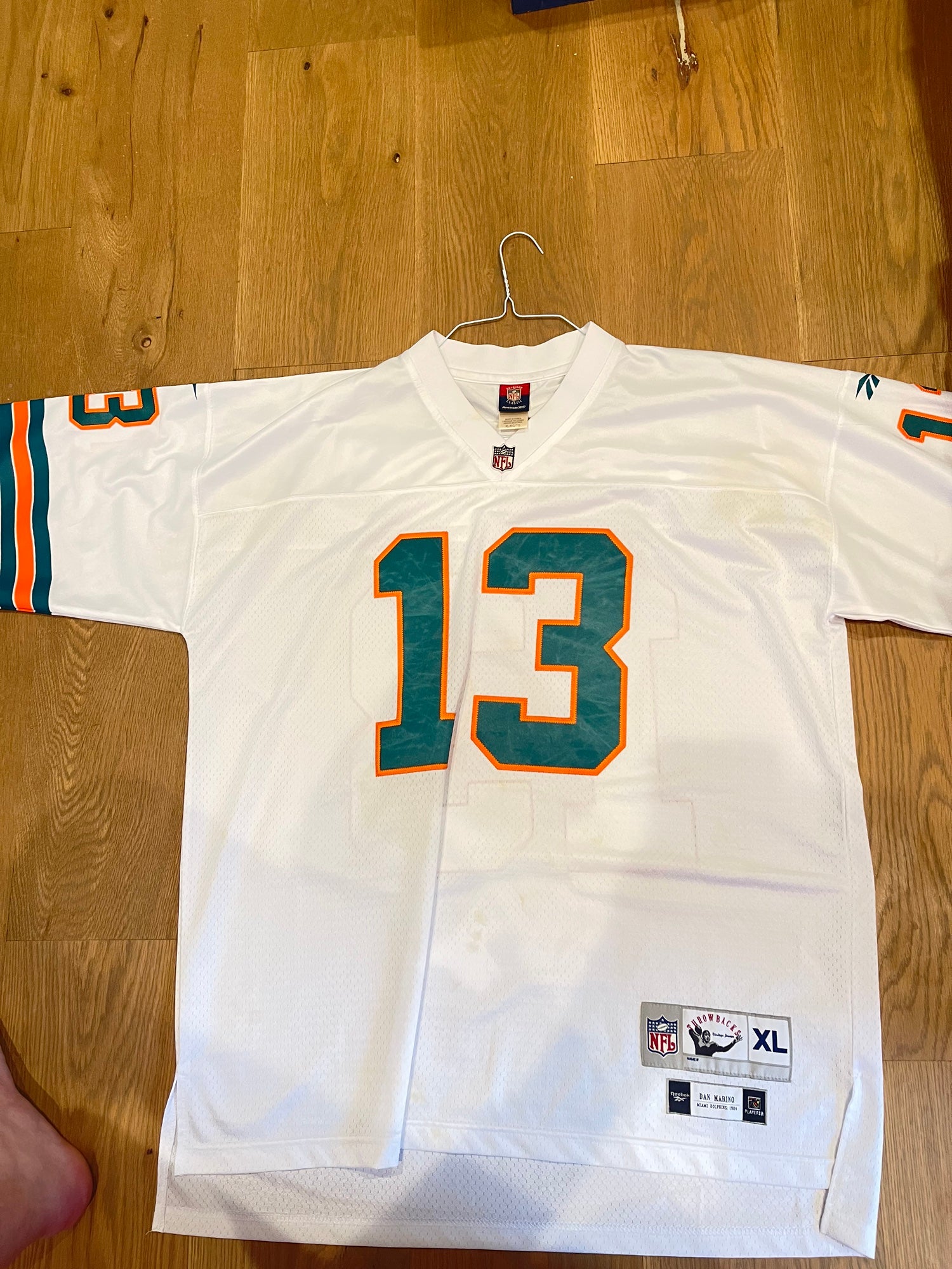 Reebok, Shirts, Vintage 9s Reversible Dan Marino Miami Dolphins Reebok  Football Jersey Black