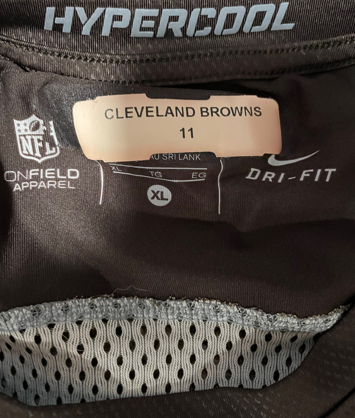 Cleveland Browns Pro Stock ON Field Hypercool Nike Shirt DPJ XL