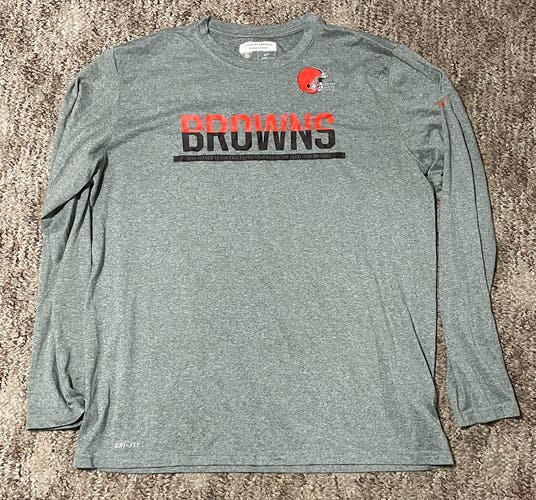 Cleveland Browns Pro Stock Sideline Longsleeve Shirt. XL Coach Kirby Wilson