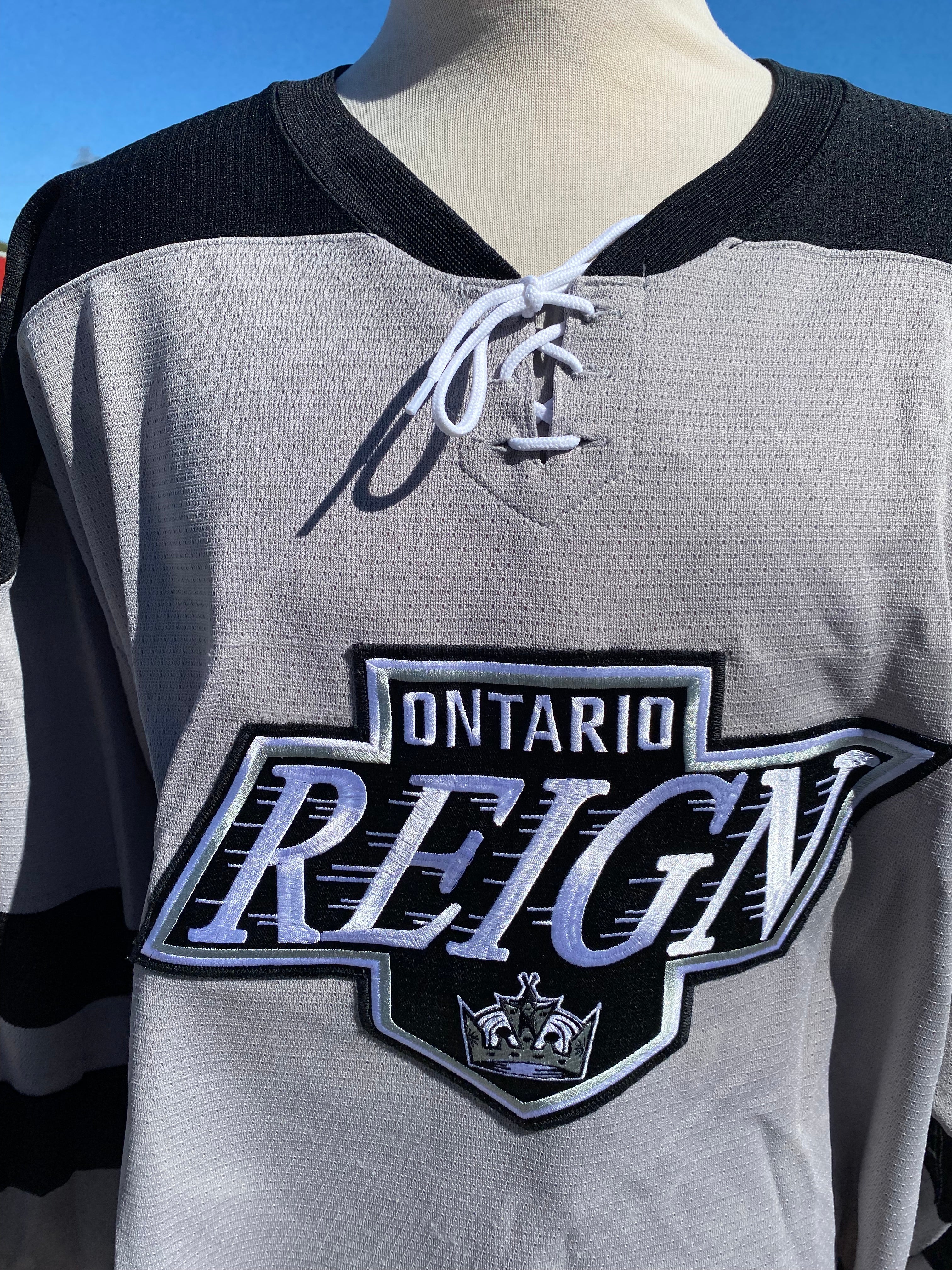 CCM Pro Stock Ontario Reign Game Worn Jersey Lethemon 6569