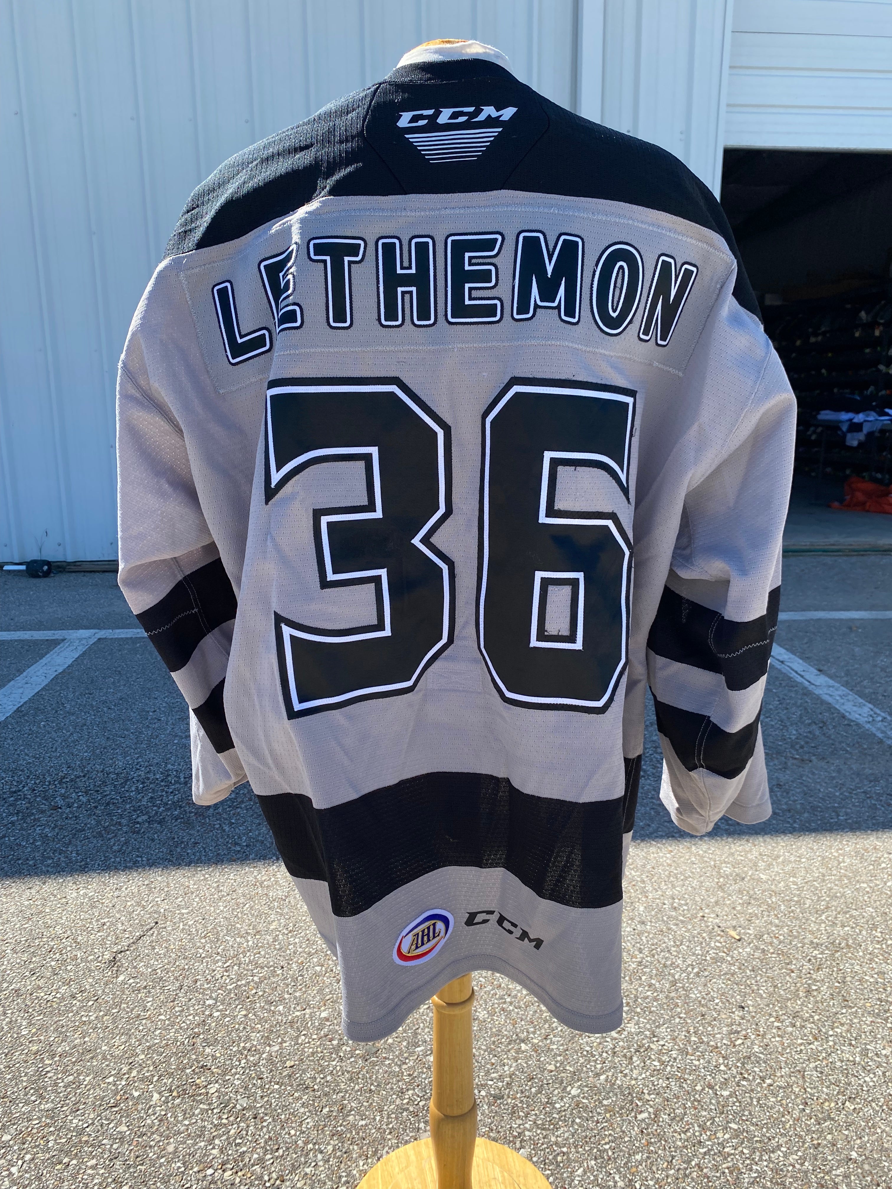 CCM Pro Stock Ontario Reign Game Worn Jersey Lethemon 6569