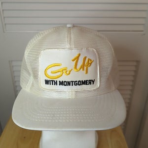 Vintage Gold Up With Montgomery All mesh Snapback Patch Hat XL