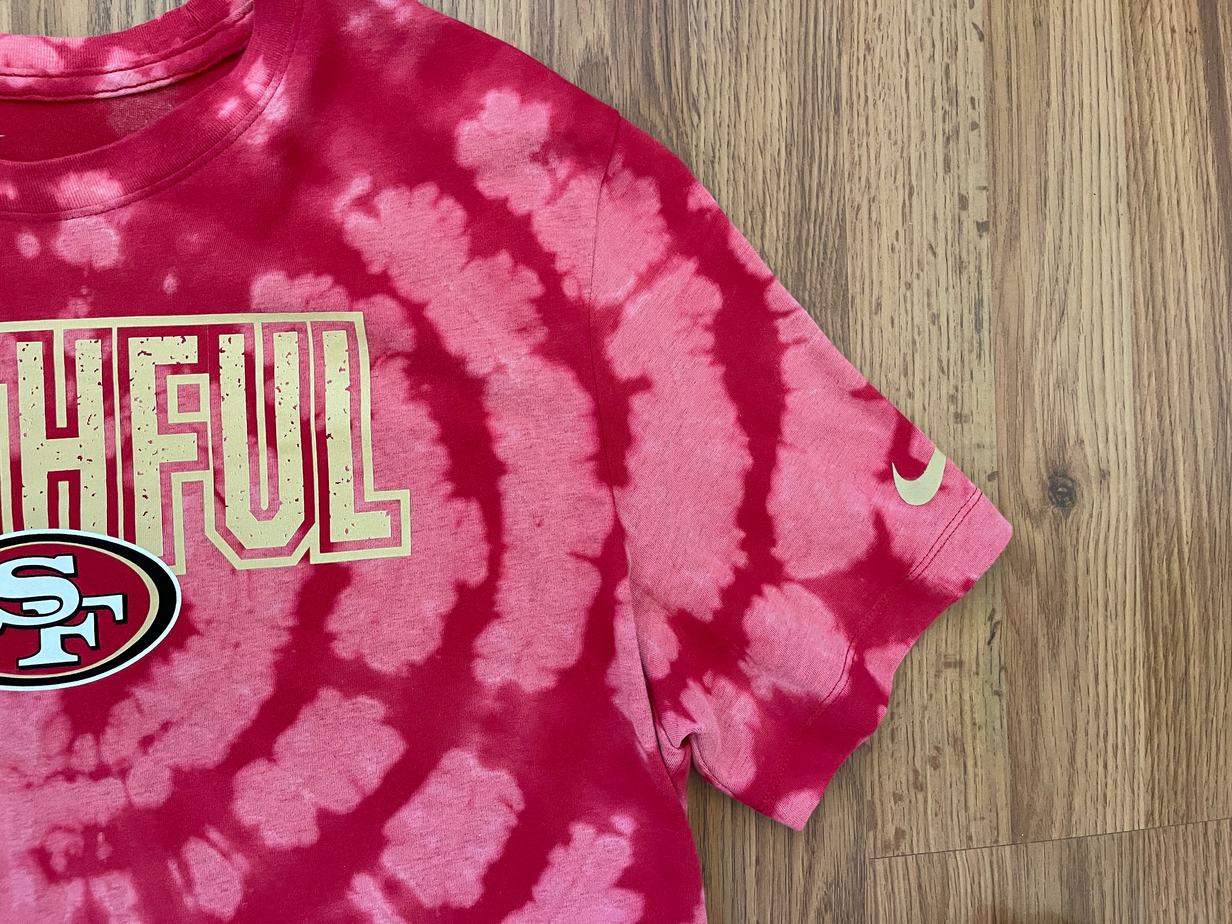 Vintage San Francisco 49ers NFL All Over Print Tie Dye Shirt