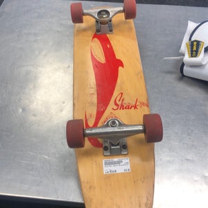 Used Red Cold War Shark Skateboard