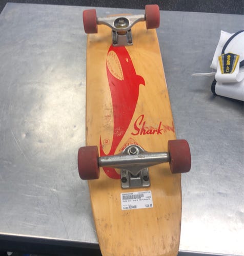 Used Red Cold War Shark Skateboard