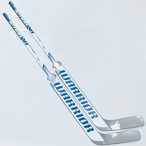 New 2 Pack Custom White/Blue Warrior Ritual V1 Pro+ Goalie Hockey Stick-29" Paddle (As Measured)