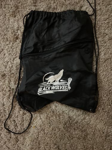 New England black wolves draw string bag