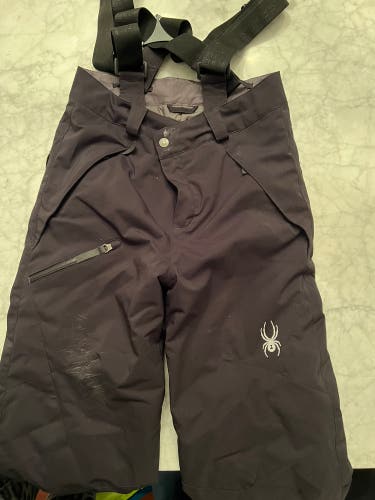 Black Unisex Size 14 Spyder Ski Pants