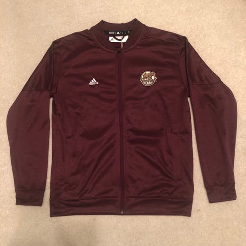 New Men's Large Adidas Lightweight Bomber Jacket/Sweater with Hershey Bears Logo