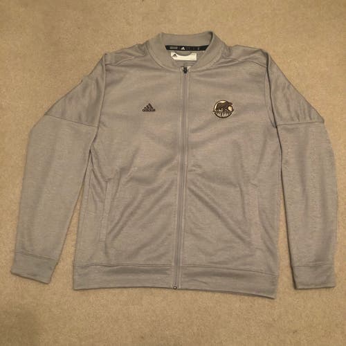 Like New Men's Large Adidas Lightweight Bomber Jacket/Sweater with Hershey Bears Logo