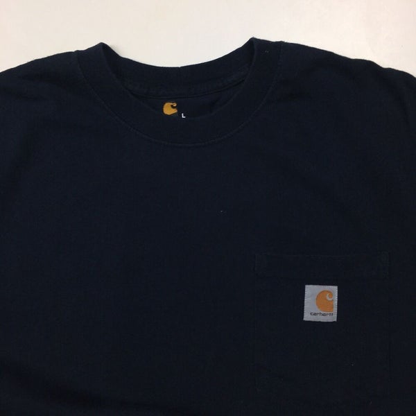 Carhartt Long Sleeve Workwear Navy Pocket T-Shirt