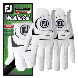 Footjoy WeatherSof 2018 Glove (Men's RIGHT Regular, 2 GLOVE VALUE PACK) NEW