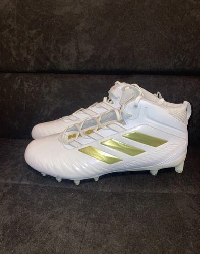 Adidas Men's Nasty 20 Football Cleats Size 11.5 US White Gold EH3434