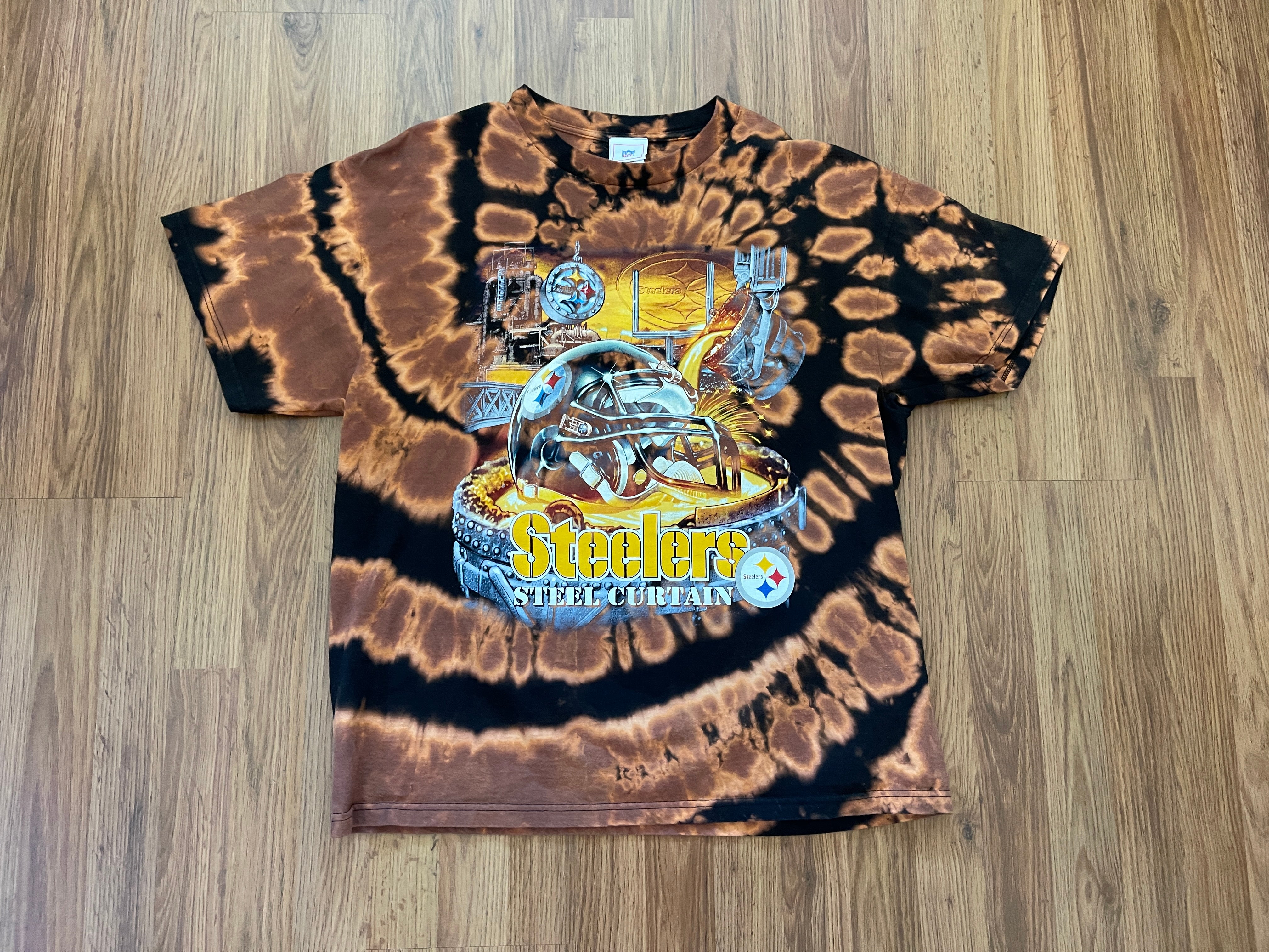 Vintage Pittsburgh Steelers Mens Tye Dye T Shirt Size XL NFL Brand