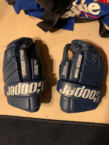 Cooper Navy Blue Used Gloves 14.5" Pro Stock