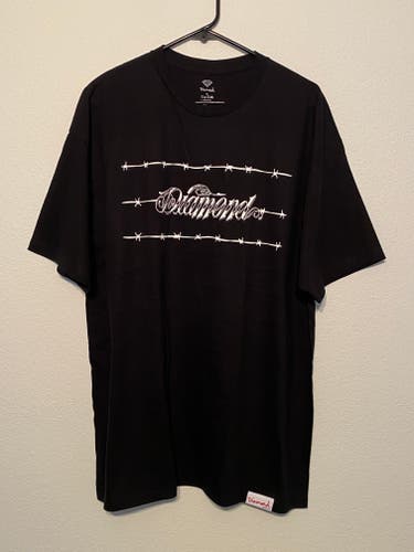 Diamond Supply Co Men's Size XL Barbed Wire Script Skateboard Logo T Shirt New