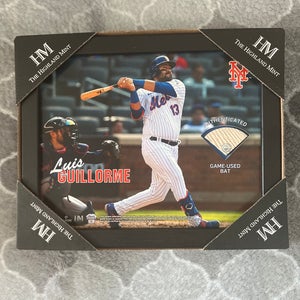 New York Mets Luis Guillorme Game Used Bat Plaque