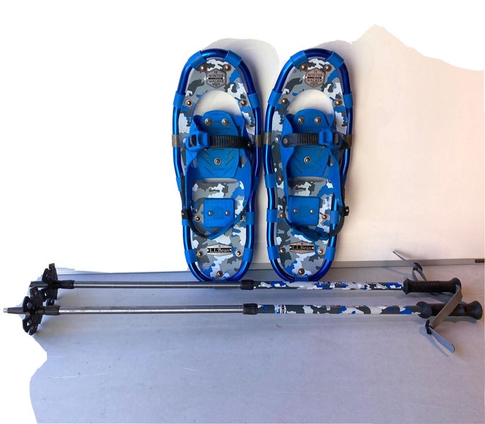 Winter Walker 19 Youth Kid's Snowshoes 50-110lbs. Snow Shoes  w/Poles SidelineSwap